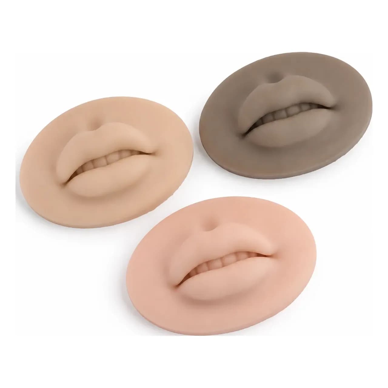 Set of 3 silicone 3D practice lips